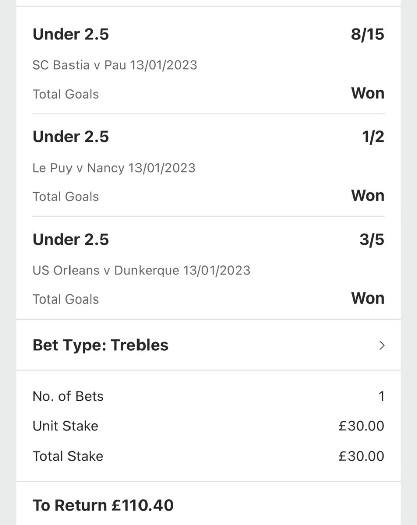JOIN FREE GROUP NOW🔥🔥 

Under 2.5 sailed straight in as expected 🤑🔥 

 #GamblingTwitter #freetips #WINNER