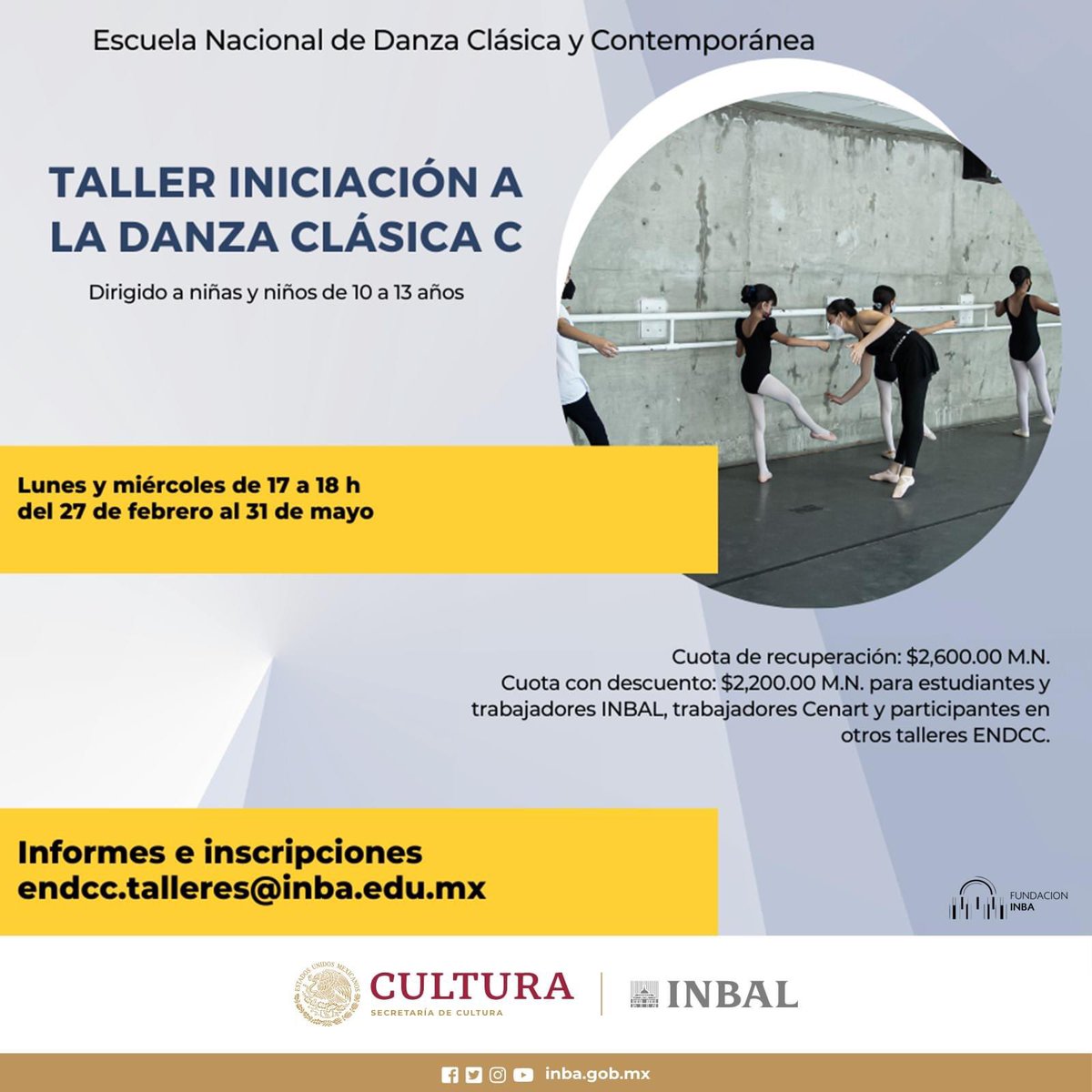 DanzadanceOrg's tweet photo. Las inscripciones para nuestros talleres @endcc siguen abiertas en el siguiente enlace👇
https://t.co/KFd8CgVDOR
@bellasartesinba @cenartmx
#danza #endcc #talleres #ballet #danzacontemporanea https://t.co/rvTaO5yoEx