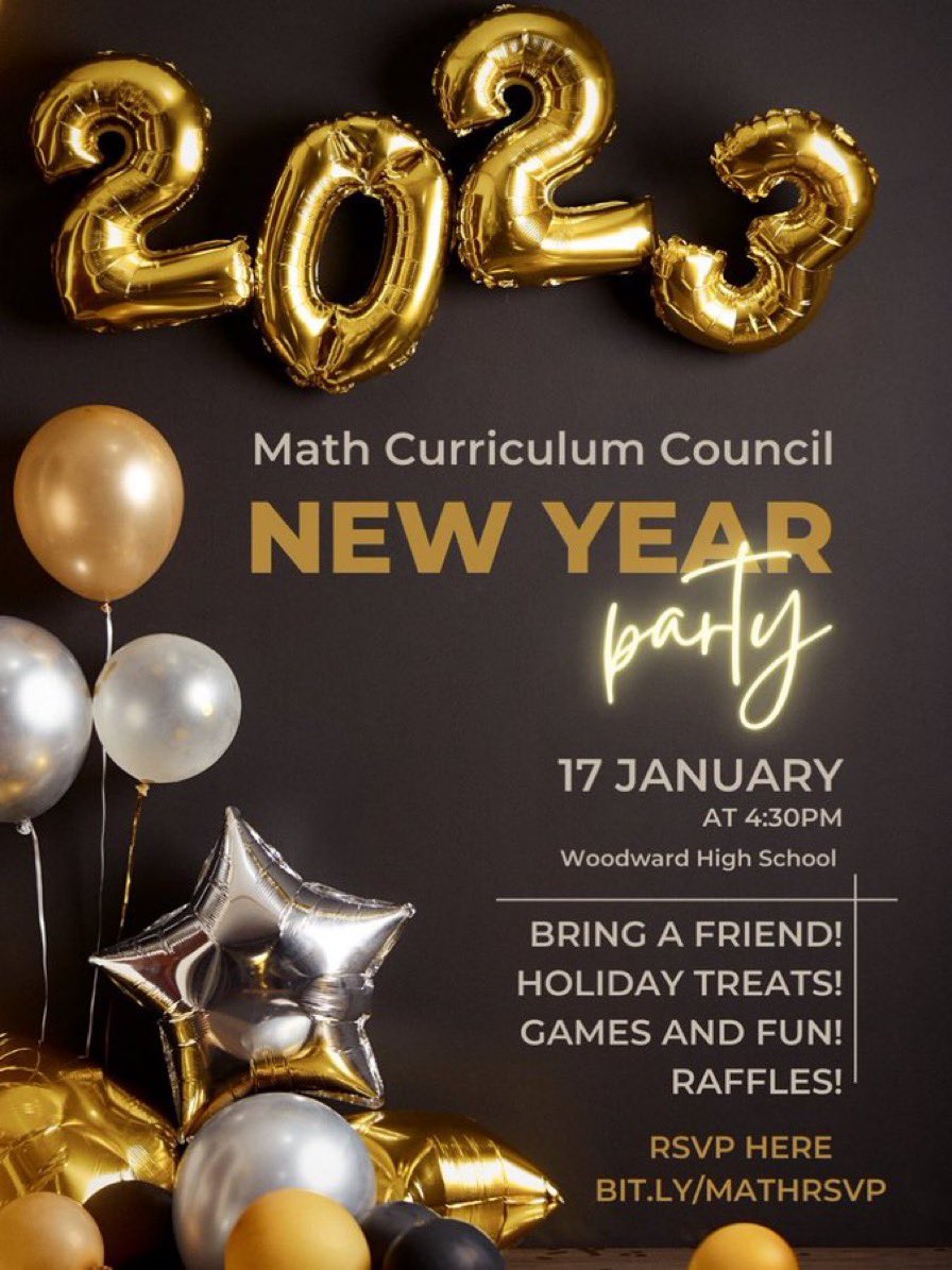 Hope to see all the CPS Mathies tomorrow January 17 for our New Year Math Celebration at Woodward Career Technical High School.  <a href="/IamCPS/">I Am CPS</a>