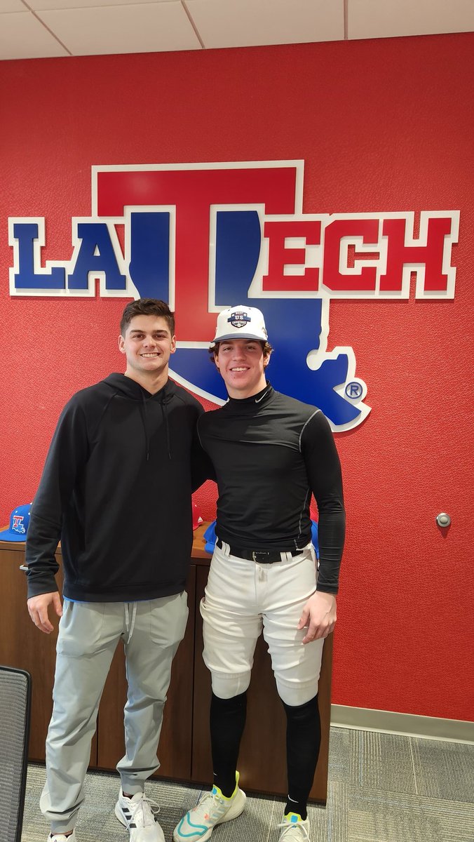 adams_2024's tweet photo. Great facilities and coaching staff. Thanks for the workout and tour!#LATechbaseball #rawleyhector #coachburroughs https://t.co/wLFIr7vrrm