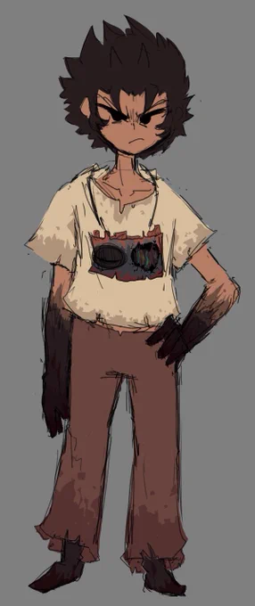 Sorry for lack of art recentlyHave this Paper Bag Girl and Dirt Guy concept art 
