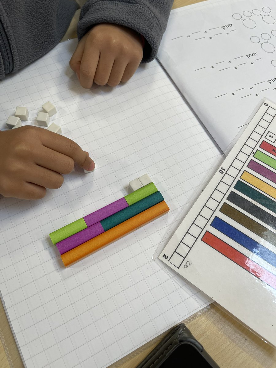 MsHCTS's tweet photo. In Willow class we explored addition using cuisenaire rods. We know that addition of two numbers can be done in any order ➕✔️ @CTS_Watford @headcherrytree @MissWCTS #CTSMaths https://t.co/836PZDCI3A