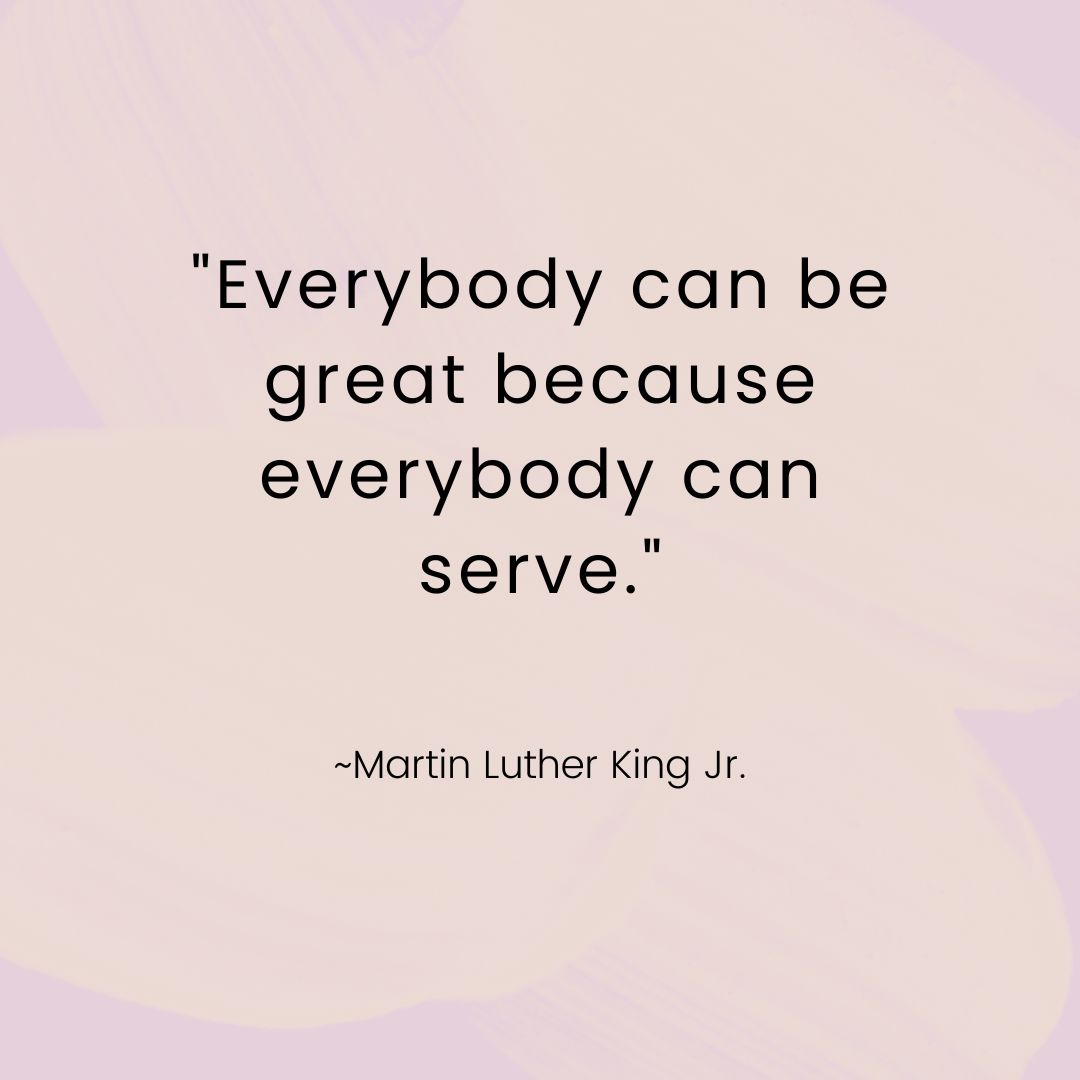 TinyTransitions's tweet photo. LOVE this quote and love giving back!  We spent the morning at my kid's school preparing casserole and meals for the less fortunate. It
makes my heart full to see so many helping others today!

.
.
#mlkday #dayofservice #givingback #tinytransitions https://t.co/2hbwjaGEWn