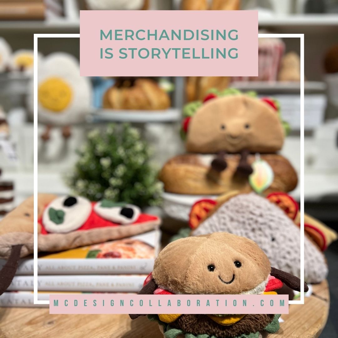 Merchandising is storytelling. I pulled the foods like the cheese, pretzels, toast etc..out of the veggie statement and created a patisserie of sorts. Makes me hungry just looking at it now 🍞🍔🎂

See the post by @mcdesigncollaboration 

instagram.com/p/CnfEz1kS_Mf/…

#retail #design