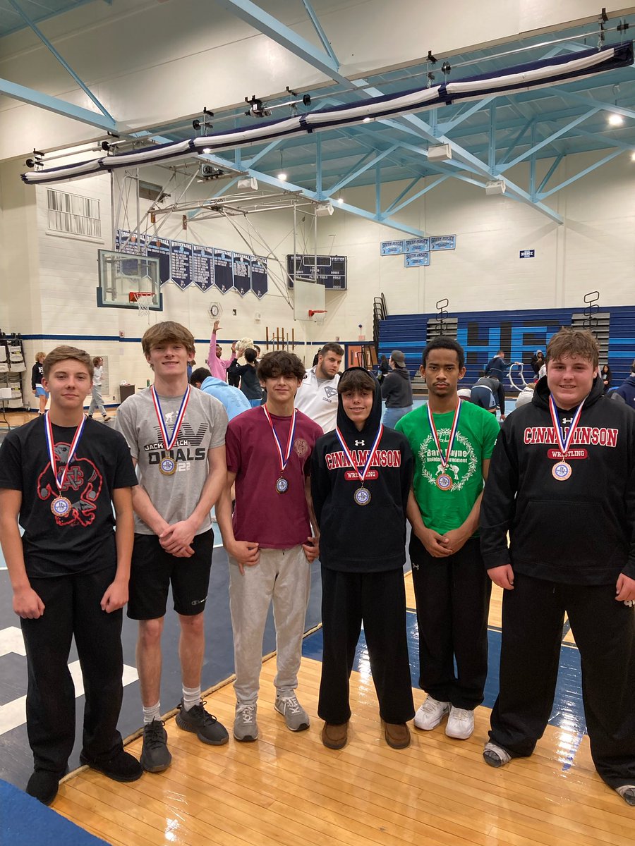 Cinnaminson Wrestling (@cinn_wrestling) on Twitter photo Proud of our JV Guys today! Max Frey places 2nd, and Alex Ramos, Drew Palait, Javion Waters, Connor Tippin, and Jake Braciszewski all take 3rd!
HUGE week ahead! Home against Seneca tomorrow (1/17) and then Jack Welch Duals at Moorestown this weekend. <a href="/CinnAthletics/">CHS Athletics</a> Proud of our JV Guys today! Max Frey places 2nd, and Alex Ramos, Drew Palait, Javion Waters, Connor Tippin, and Jake Braciszewski all take 3rd!
HUGE week ahead! Home against Seneca tomorrow (1/17) and then Jack Welch Duals at Moorestown this weekend. <a href="/CinnAthletics/">CHS Athletics</a>