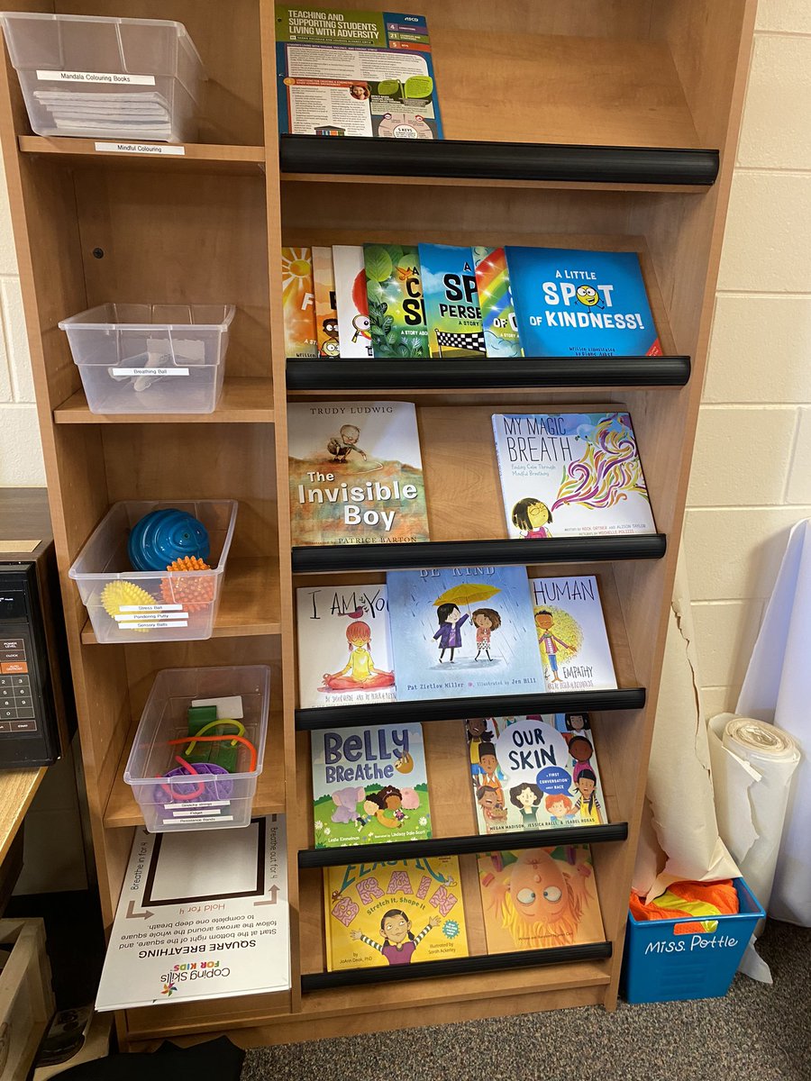 Loving the Mental Health and Well-Being kit set out on display in the staff room <a href="/UTEschool/">Upper Thames ES</a> It makes it super accessible for all staff!