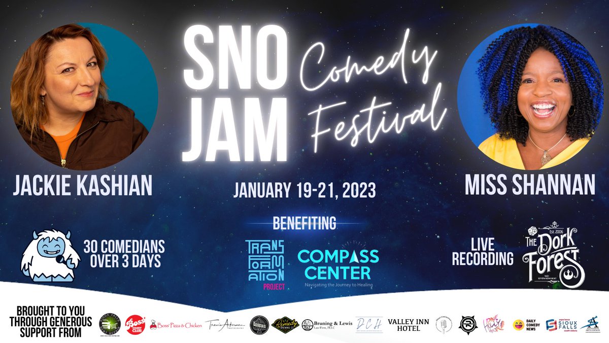 Sno Jam starts this week. Grab tix: snojamcomedyfest.com