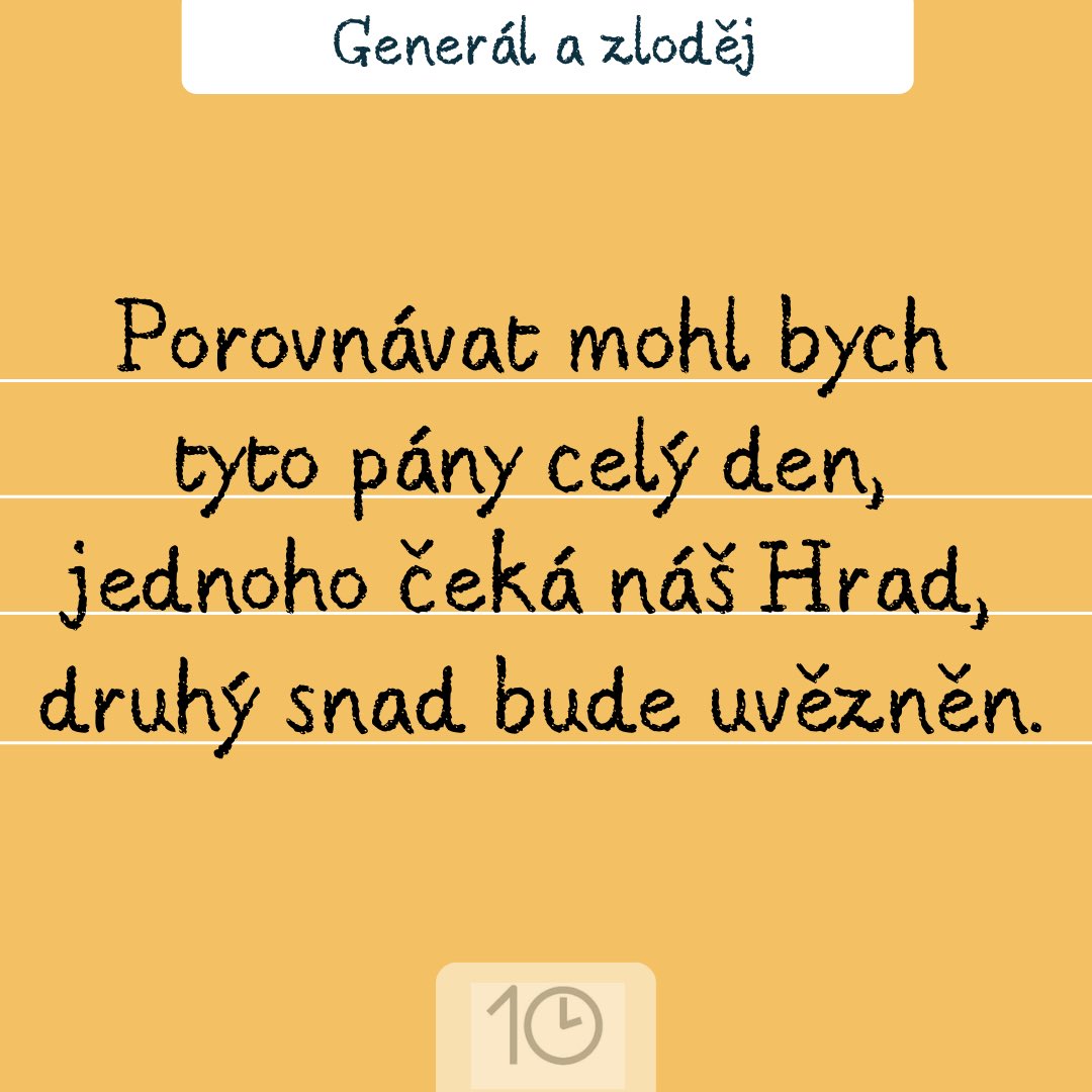 10minut_'s tweet photo. Generál a zloděj

#general #zlodej #volby #prezident #hrad #strach #boj #moc #dotace #diplomacie #teamgeneral https://t.co/0vbayrb4pE