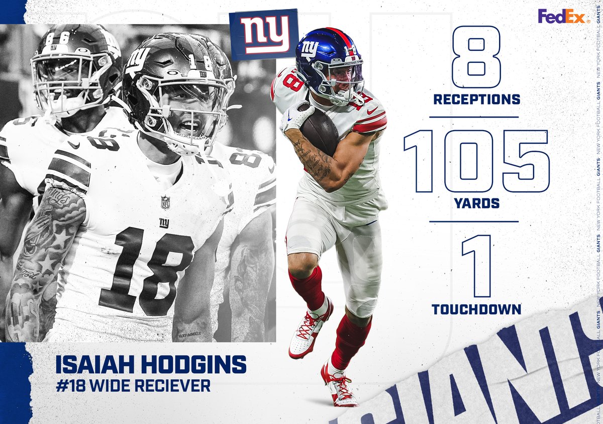 Giants's tweet photo. Hodgins came to play 😤 https://t.co/usanSdQzL5