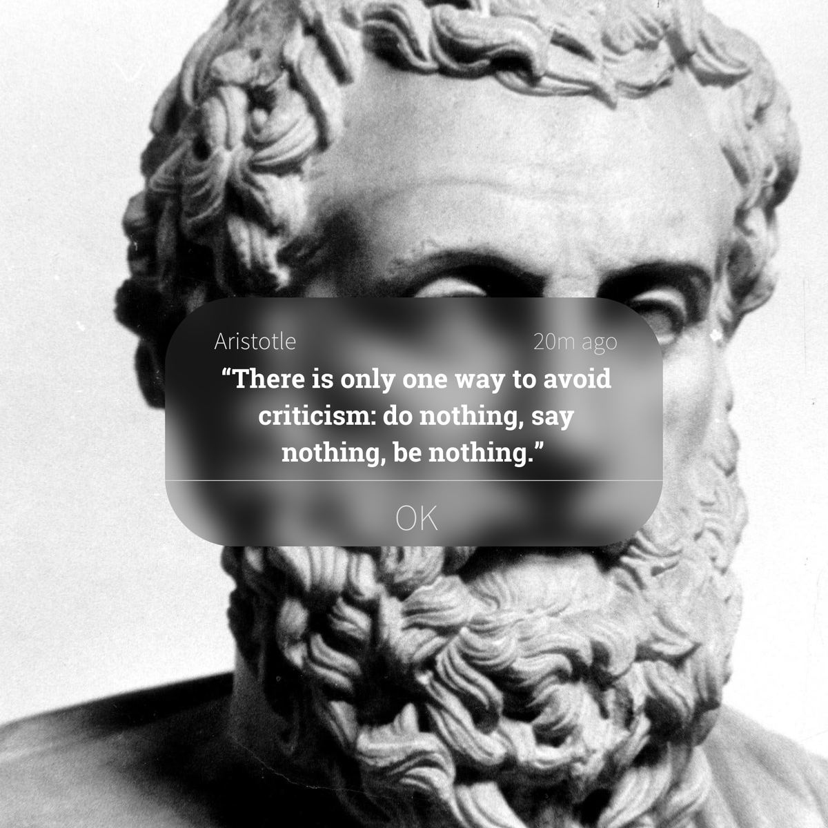 “There  is  only  one  way  to  avoid  criticism:  do  nothing,  say  nothing,  be  nothing.”

#uvuchss #uvuaplaceforyou  #uvuaplaceforphilosophers  #philosophy #humanities #stories  #motivational  #motivationalmonday