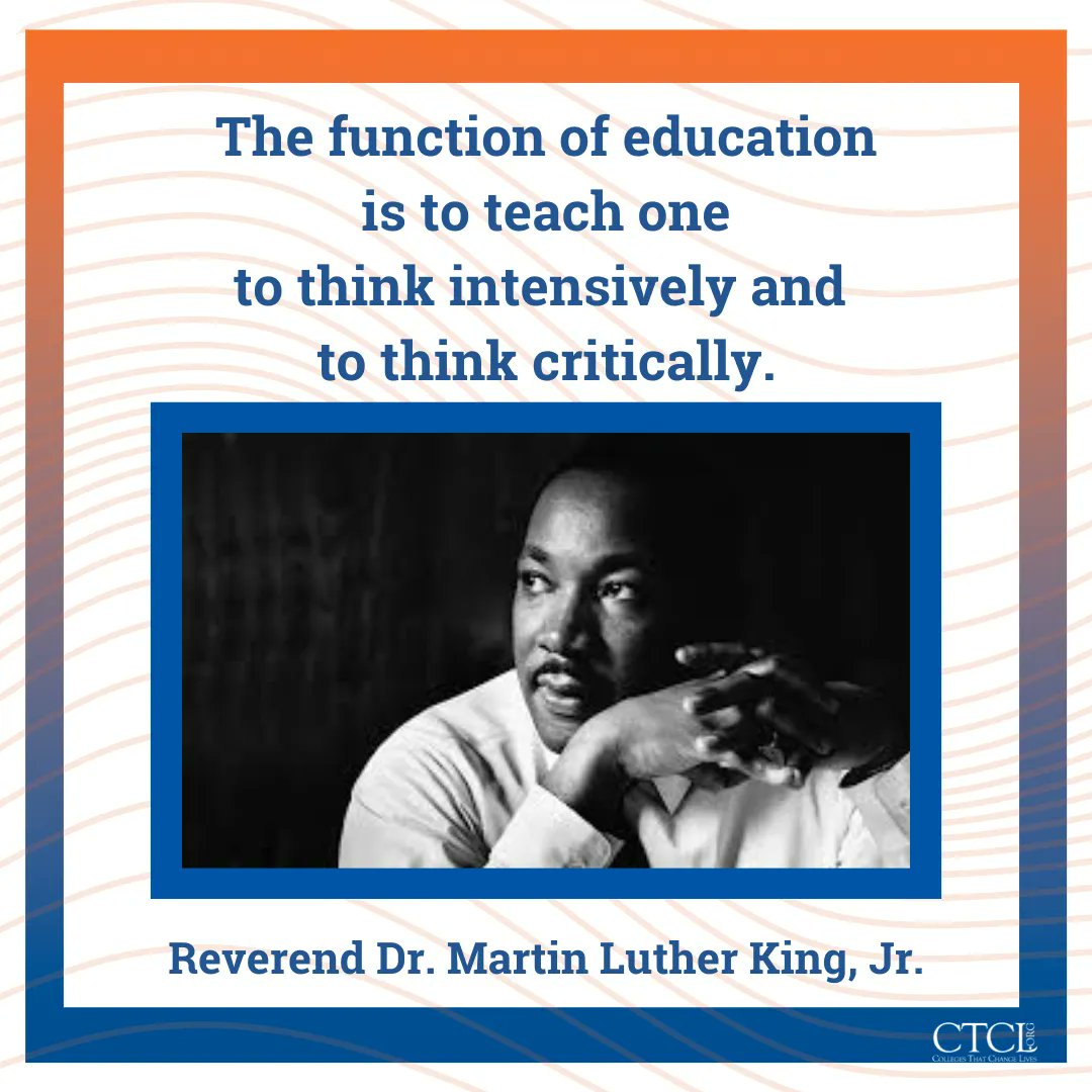 Celebrating His legacy &amp; Grateful for His work &amp; message. As 44 #LiberalArts institutions, the #CollegesThatChangeLives believe in the transformative power of education and in the academic tradition that makes room for dialogue, exploration, connection, &amp; reflection.