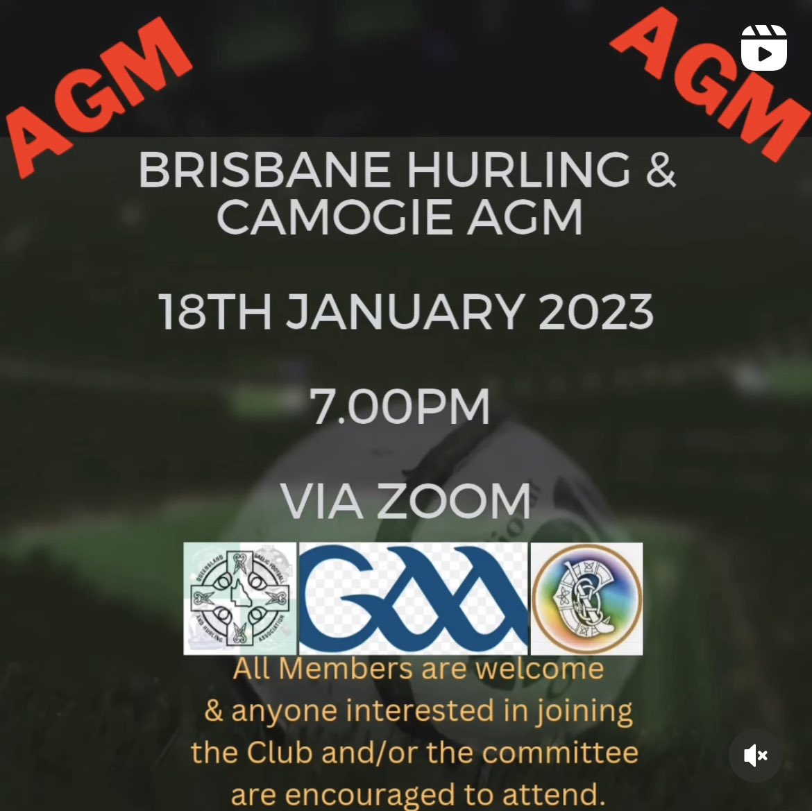 📢📢BHCC AGM 2023📢📢

🗓 18th January 2023

🕖 7.00pm

Via Zoom 

For anyone who wishes to attend, please message us on social media or contact any of our committee members for the link to join on the night.

#hurling #camogie #gaa #irishabroad