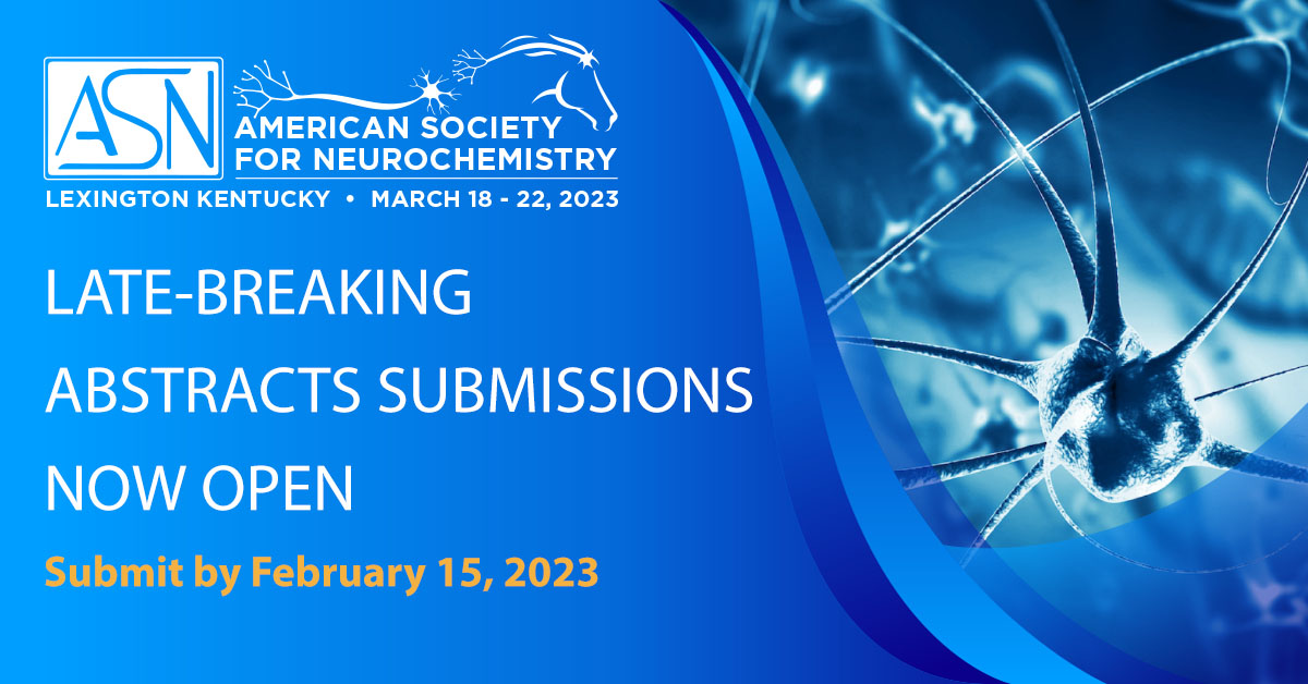ASNeurochem's tweet photo. #ASN2023 Is Now Accepting Late-Breaking Abstract Submissions!
The deadline for abstract submissions is on February 15, 2023 at 11:59 pm EST. Don't miss out on your last chance to actively participate at the upcoming ASN Meeting. 
#neuorscience https://t.co/7cHfyEcbVI