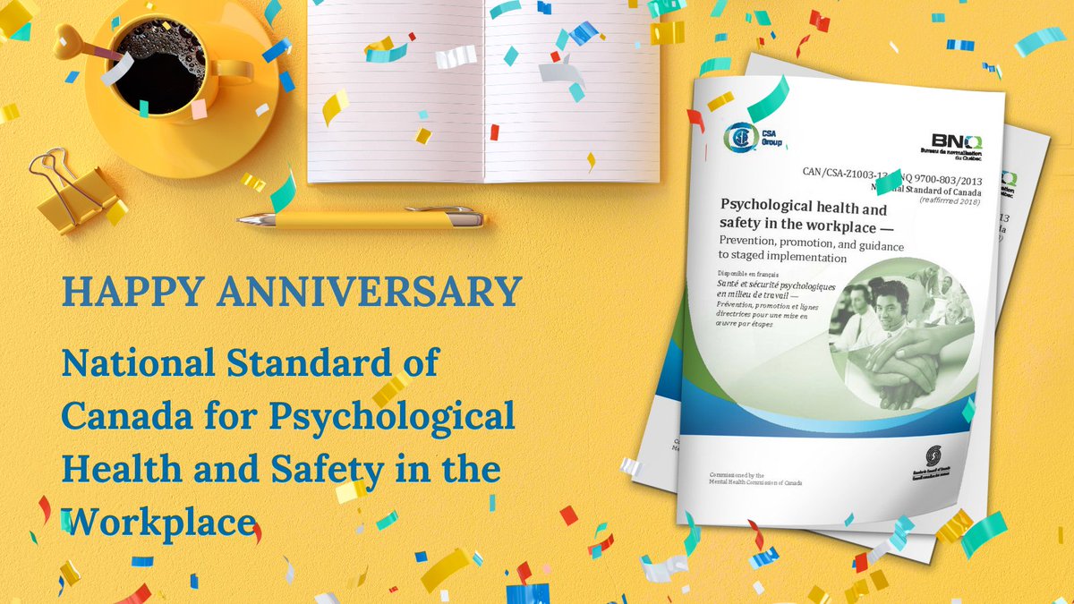 MHCC_'s tweet photo. Psychological Health and Safety in the Workplace is a voluntary standard that specifies requirements for a documented and systematic approach to develop and sustain a psychologically healthy & safe workplace. https://t.co/IpanrXiyGV #StandardCda #mentealhealth #workplace https://t.co/P1sFJhqzoZ