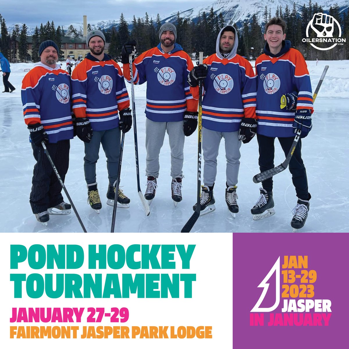 Make your ODR dreams come true January 27th-29th at the <a href="/fairmontjpl/">Jasper Park Lodge</a>, and join the Oilersnation team on the pond and at the events throughout the weekend!🤩 🏒 

For more information and to register your team visit: chehockey.com

<a href="/TourismJasper/">Tourism Jasper</a> <a href="/CHE_Hockey/">CHE Hockey</a>