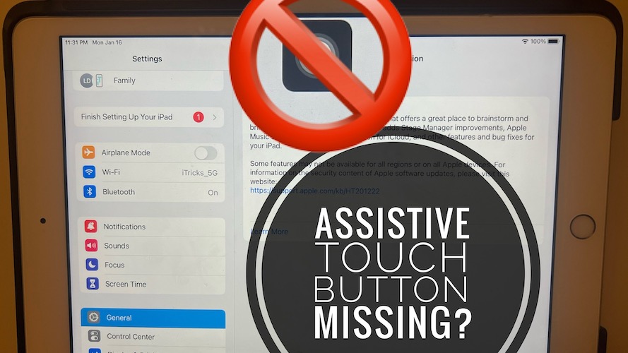 iTricks_org's tweet photo. Assistive Touch button disappeared from iPad after iOS 16.2 update? Here is what to do!
https://t.co/QZ0Upc1bbZ
#AssistiveTouch #iPad #iPhone #iOS162 #iPadOS162 #NotShowing #Missing #Disappeared #HowTo #Fix https://t.co/poCaeAPG4Z