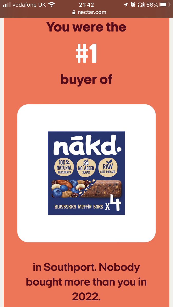 I don’t like to boast but not every day you’re the number 1 buyer in Southport of <a href="/nakd/">nākd.</a> #CheckYouOut