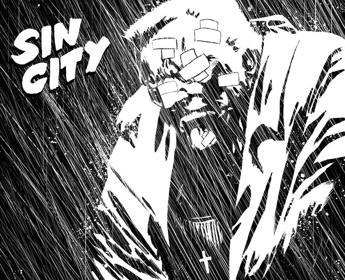 シンシティのマーヴ描いた 