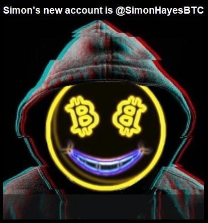 superFOMOtime's tweet photo. Simon's new / temp account is @SimonHayesBTC.
My original account @hayess5178 is suspended with no reason given. I have sent an appeal to try to recover it. For now and the foreseeable future I will post from this account.
Thanks for the support♥️

Please Retweet🙏

#Bitcoin $BTC https://t.co/j1GpewEhZg