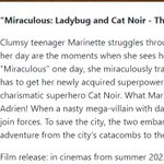 Image for the Tweet beginning: 🐞🎬 #MiraculousTheMovie
"Clumsy teenager Marinette struggles