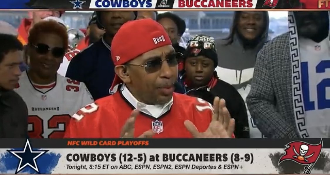 Stephen A. Smith simultaneously looks like a cop and informant