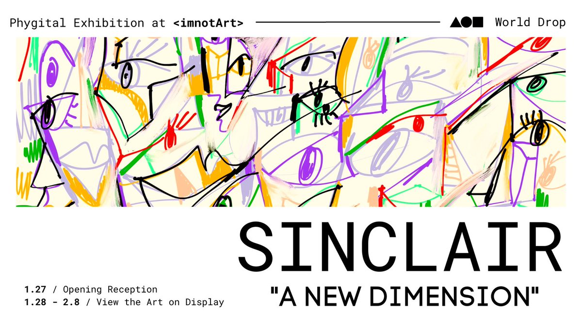"A New Dimension" by <a href="/csinclairart/">Sinclair</a> 

On 1/27, we go where nobody has gone before 🚀

Don't forget to enter your ETH address 😉

Chicago Signup: eventbrite.com/e/a-new-dimens…

Metaverse Signup: eventbrite.com/e/virtual-a-ne…