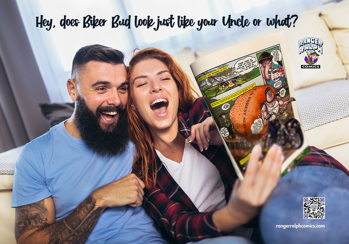 It’s fun to share unexpected laughter together while reading Ranger Ralph comics #dados #momsoninstagram #bestfriends #funny #funnypost #strongertogether #beard #comiccon2023 #comicbook #momlife
