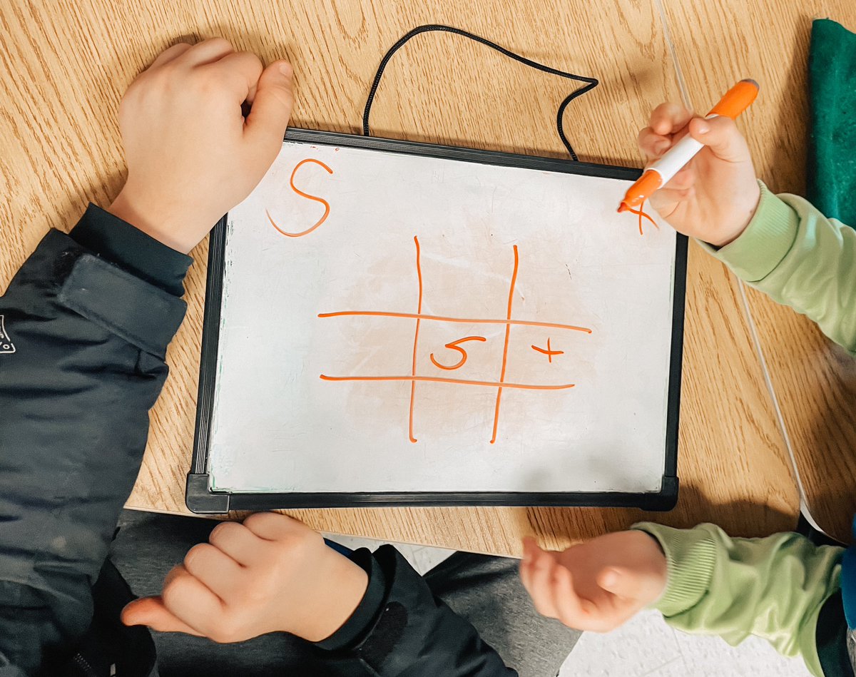 Re-thinking Reading Buddies - In addition to reading together, our #kindergarten students have been playing games with a focus on #soundwalls and #phonologicalawareness with their Grade 3 buddies <a href="/riverheights11/">riverheights</a>! Today’s challenge was letter soundTic Tac Toe. #rethinkliteracy
