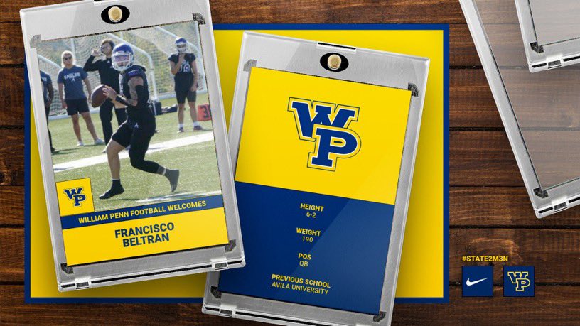 WPU_Football's tweet photo. Our #6 mid year transfer is @Beltranxcisco. He is from Dallas, Texas. He is coming to us from Avila University! Welcome to the Family Francisco! 

#STATE2M3N x #StatesmenFaithful https://t.co/Ql4pca1vEn