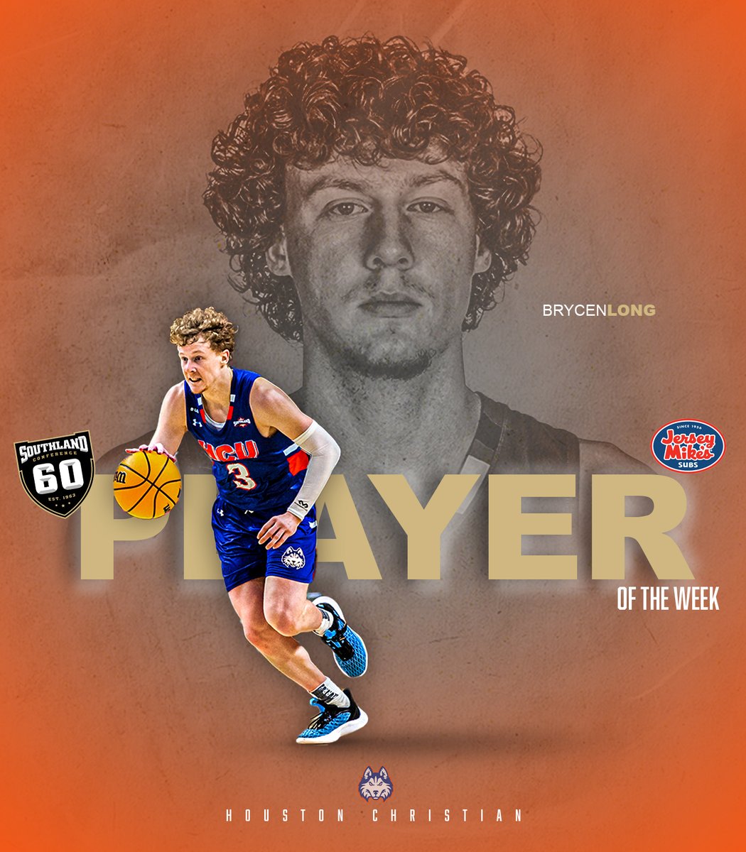 Southland Conference (@southlandsports) on Twitter photo ๐: Congrats to this week's <a href="/jerseymikes/">Jersey Mike's Subs</a> #SouthlandHoops Men's Player of the Week!
Brycen Long, HCU
๐ฐ | sland.social/mbbpotw011623 ๐: Congrats to this week's <a href="/jerseymikes/">Jersey Mike's Subs</a> #SouthlandHoops Men's Player of the Week!
Brycen Long, HCU
๐ฐ | sland.social/mbbpotw011623