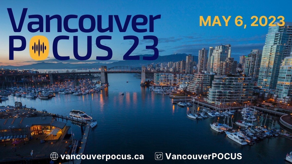 dan___kim's tweet image. 📢 Save the date!
Vancouver POCUS23 will return as an *in-person* conference on Saturday, May 6th, 2023.

Our #VanPOCUS23 organizing committee @katiewiskar @RahimaliManji @ross_prager @VancouverPOCUS is hard at work finalizing the agenda. Updates at vancouverpocus.ca/symposium.html
#POCUS