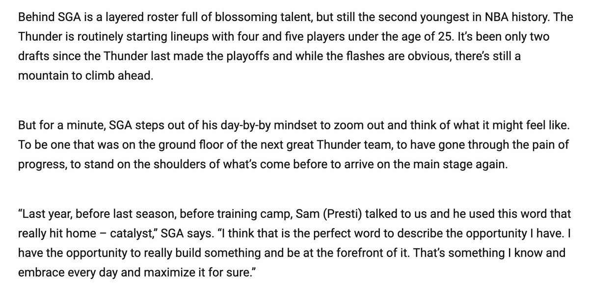 royceyoung's tweet photo. Haven't done the writing thing in a while, but Shai Gilgeous-Alexander is awesome, and the season he's having kind of demands it. 

On the education of SGA: https://t.co/mvZWntMzOB https://t.co/OJcPNe6UQW