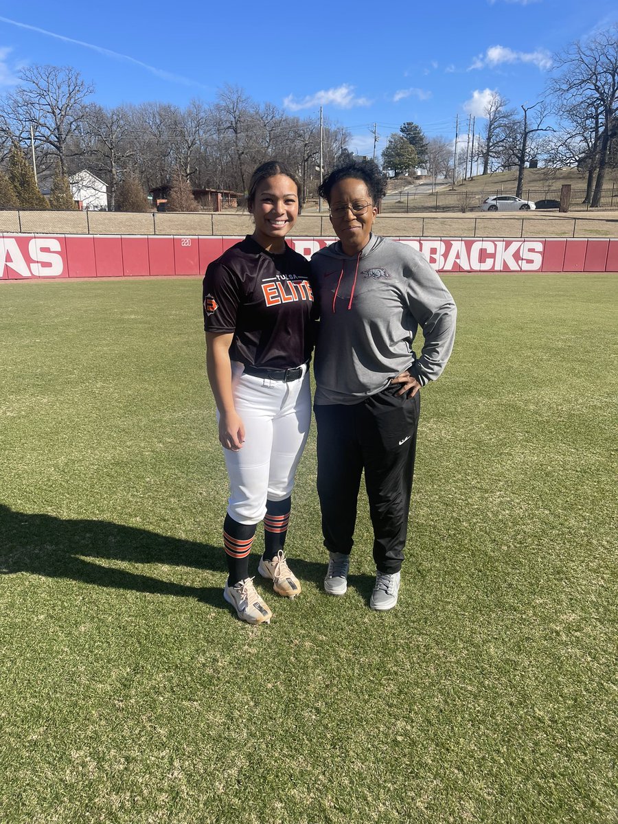 Had a great time at the Razorback Softball camp. I learned some offensive and defensive drills to add to my workouts. Also, I got lots of great feedback! <a href="/CoachDeifel/">Courtney Deifel</a> <a href="/YoCoachYo/">Yolanda McRae</a> <a href="/MattMeuchel/">Matt Meuchel</a> <a href="/RazorbackSB/">Arkansas Softball</a> <a href="/TulsaElite08/">TULSA ELITE 26/27 NATIONAL</a>