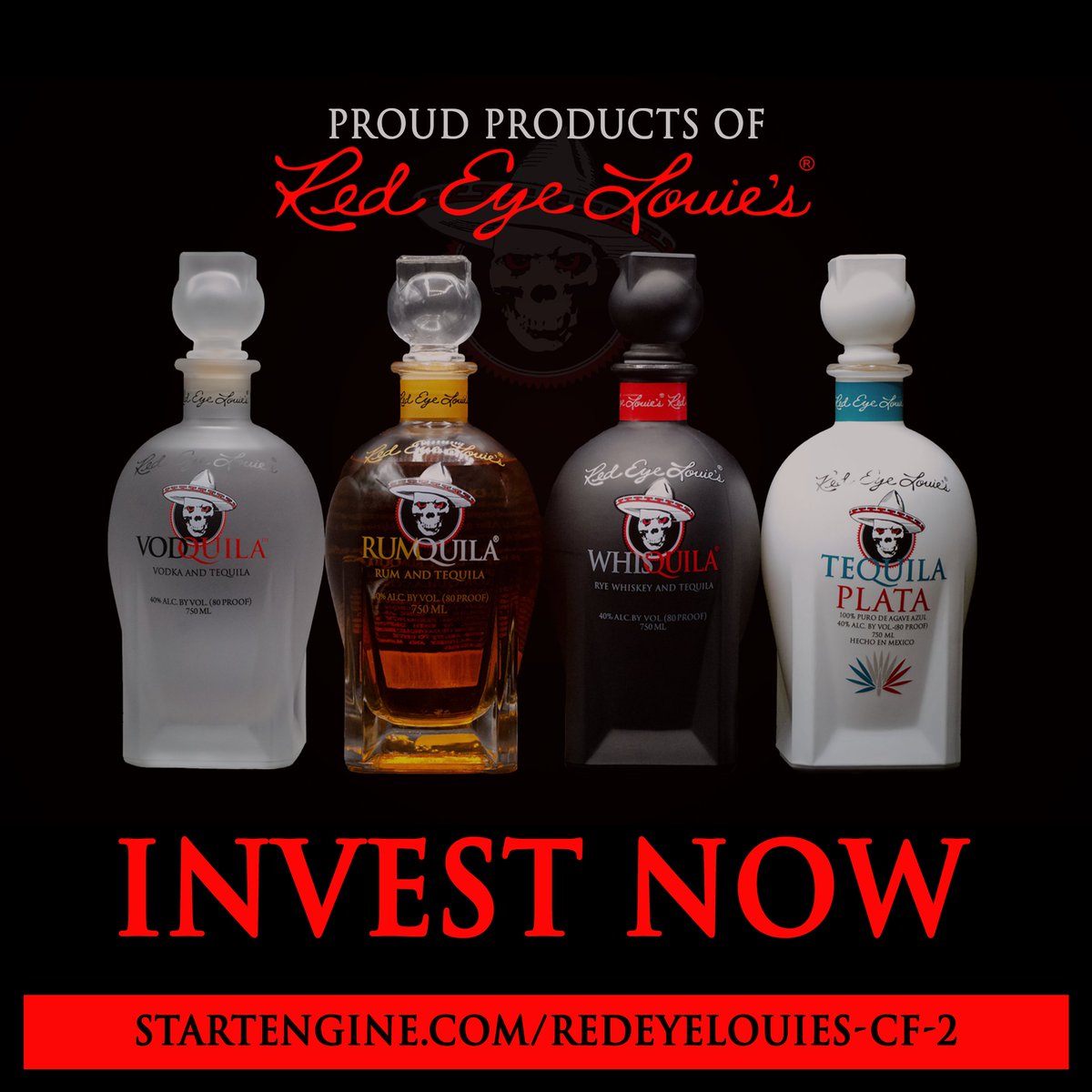whisquila1's tweet photo. Our newest Start Engine crowdfunding campaign is live! Help us get Tequila Plata and our entire lineup of Premium Spirits into newer markets so everyone can experience Red Eye Louie's.

https://t.co/a4tNdm8AGf https://t.co/PgWLgPtcRR