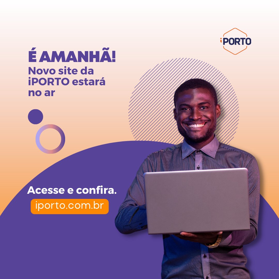 iPORTO's tweet photo. É amanhã ✨

📌 17/01 a partir das 15h 

A gente inicia 2023 com um novo site mais moderno, dinâmico e intuitivo, porém seguimos com o mesmo propósito:

"Inovação para desenvolver soluções.
Paixão para conectar pessoas."

#lançamento #novosite #site #inovacao #business #iPORTO https://t.co/ls0kStjM7q
