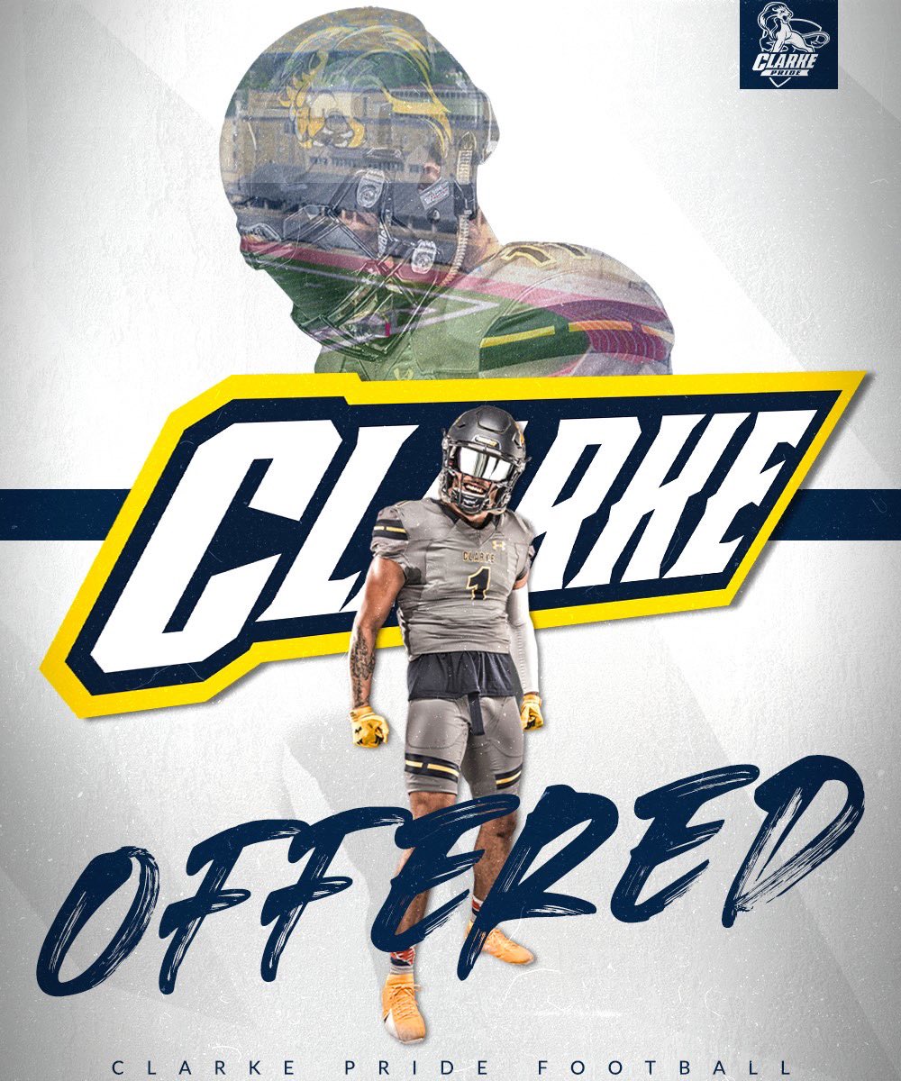 Blessed to receive an offer from Clarke University. #AGTG <a href="/CoachMRegalado/">Miguel Regalado</a> <a href="/Drivenfromabove/">Coach Hicks</a> <a href="/Coach_Cain53/">Adam Cain</a> <a href="/Coach_EDavis/">Coach_Davis</a>