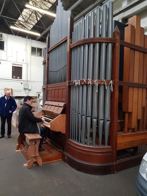 I_S_O_B's tweet photo. @WSaunders_Music @RCO_Updates @ChoirandOrgan @the_iao @IoofOrgan Lewis organ, picture taken in Willis workshop now in St Andrews Uni https://t.co/McdLfZS8uD