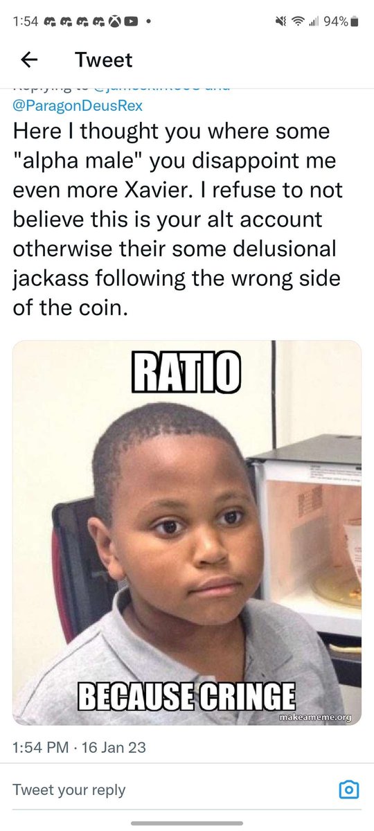 FishJesus6's tweet photo. Your welcome and I did call him out for pressing the argument further by using alts. If I get anymore responses I'll keep you informed just in case he says anything that needs to be known publicly. https://t.co/37j0vyIVtz