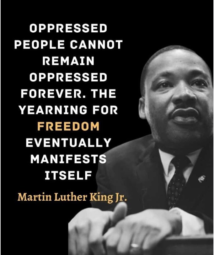 ToqeerGilani's tweet photo. We all need to be reminded of What MLK said about oppression and oppressed people like people of Jammu Kashmir. More than 20 million people want to become a sovereign nation - a nation that is secular, religiously pluralistic, and knit together by representative government. https://t.co/15rLrfI3Nf