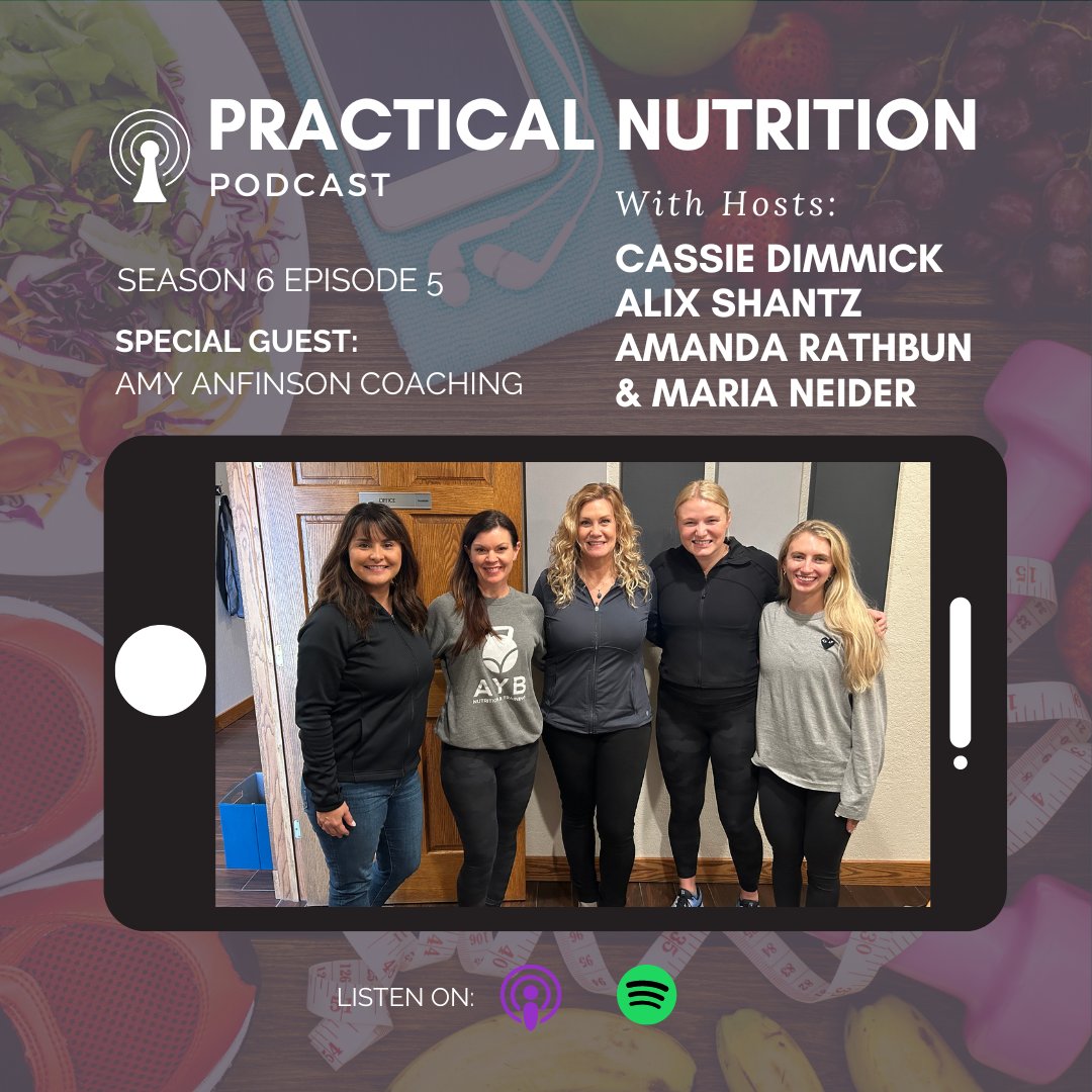 Listen to our newest Practical Nutrition Podcast with special guest, Amy Anfinson, positive change coach and intuitive mentor from Amy Anfinson Coaching. She discusses her business, the power of positive self-talk, and more. spotifyanchor-web.app.link/e/St9wqksWDwb  amyanfinson.com