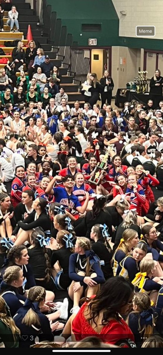 CreteCheer's tweet image. Heartland competition✅✅
-Class B Gameday Champions! 
-Class B Overall Champions! 
A good start to our competition season, time to get back to work before state! #riseup ❤️💙❤️💙