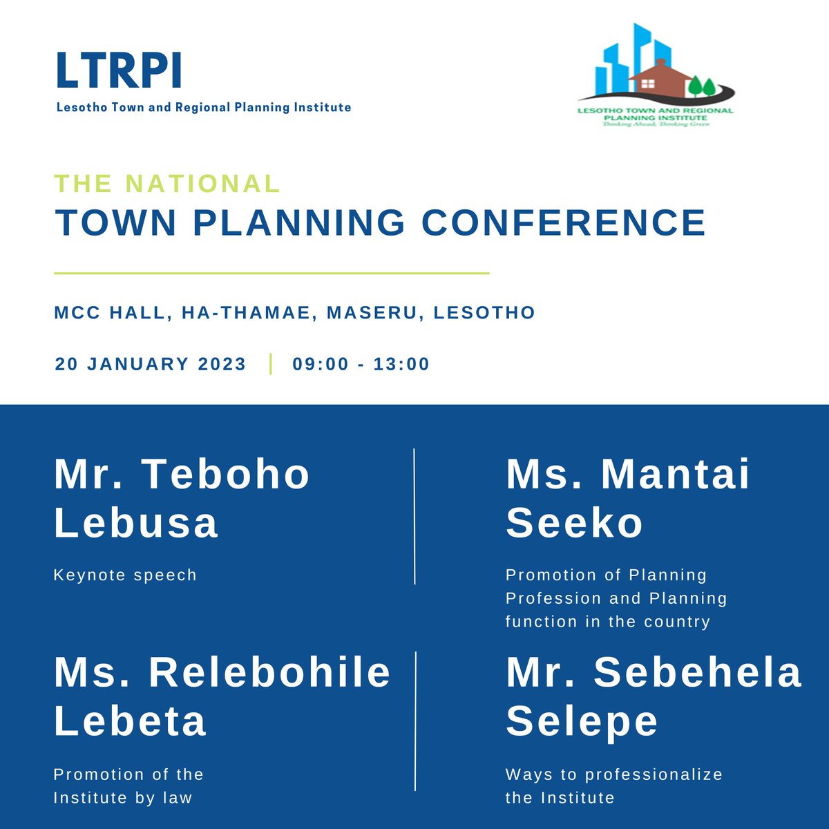 A complete list of our speakers at the National Town Planning Conference.