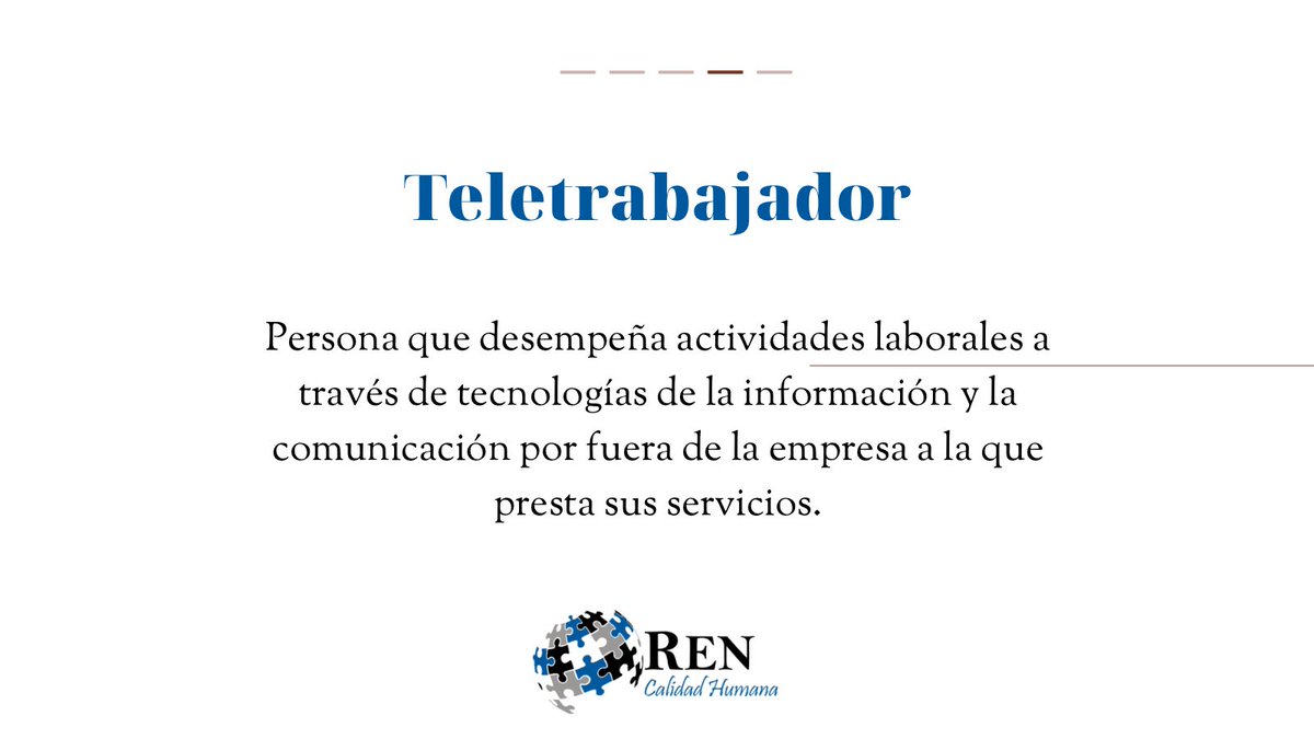 Ren_rrhh's tweet photo. Te dejamos aquí ⬇️ algunas definiciones básicas del #teletrabajo https://t.co/03C2a1RciH
