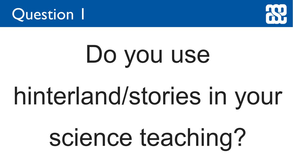 theASE's tweet photo. Welcome to tonight's #ASEChat with @Hookean1 talking about hinterland!

Q1: Do you use hinterland/stories in your science teaching? https://t.co/kiwP2cZzkq