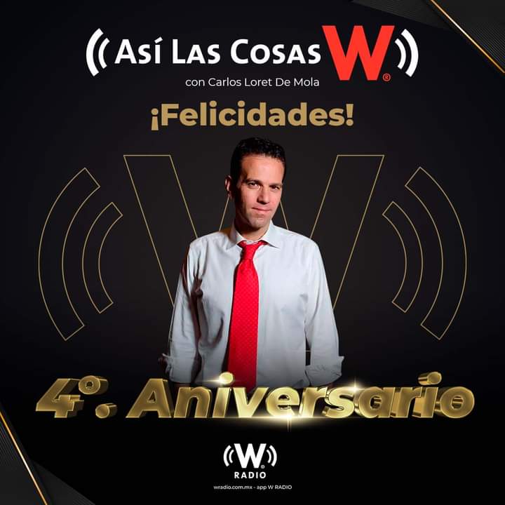 Felicidades a todo el equipo de #AsíLasCosasConLoret por estos 4 años #AlAire llenos de éxito 🎉👏