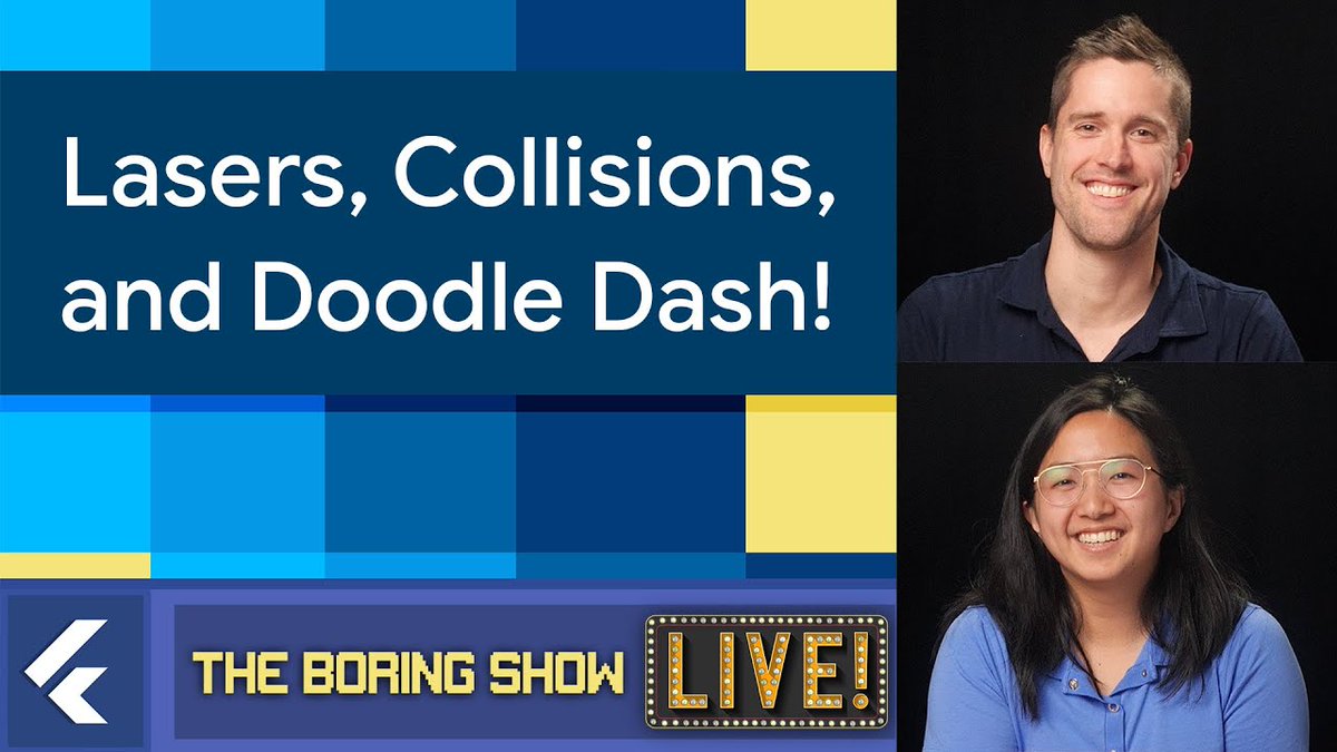 FlutterDev: 🎙️✨ We’re going live on #TheBoringShow! Tune in tomorrow at 10:30am PT ➡️ goo.gle/3H44gKD 

Catch @KhanhNwin and @craig_labenz as they continue their journey to add a new feature to Doodle Dash in the #DoodleDashChallenge.

#17DaysOf…