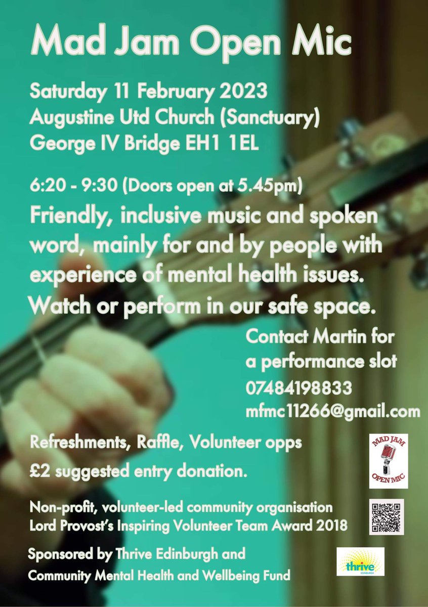 Grateful for some advertisement of our next show #mentalhealth #edinburghwellbeing #edinburghevent #recovery