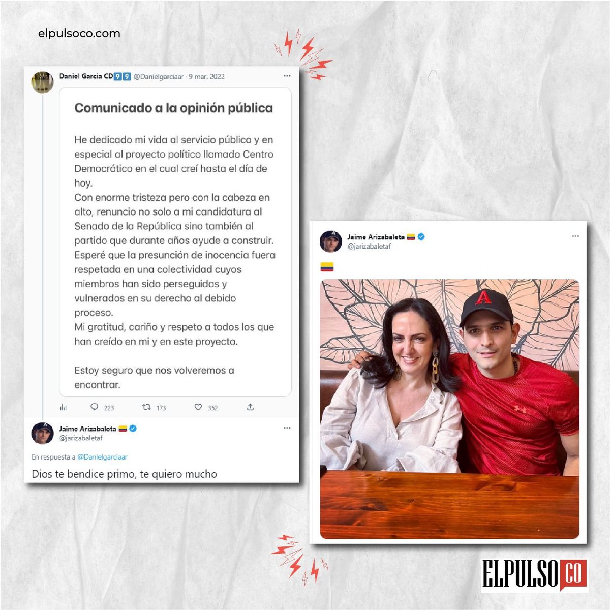 ElPulsoCo's tweet photo. Desde el año pasado, se ha podido evidenciar como el abogado e influencer, comenzó a hacer campaña, organizando marchas en contra del gobierno de Petro y utilizando gorras con la letra A, lo cual es una clara referencia a su apellido⬇️
#ArizabaletaLameCulos https://t.co/93qcCxR1Yi