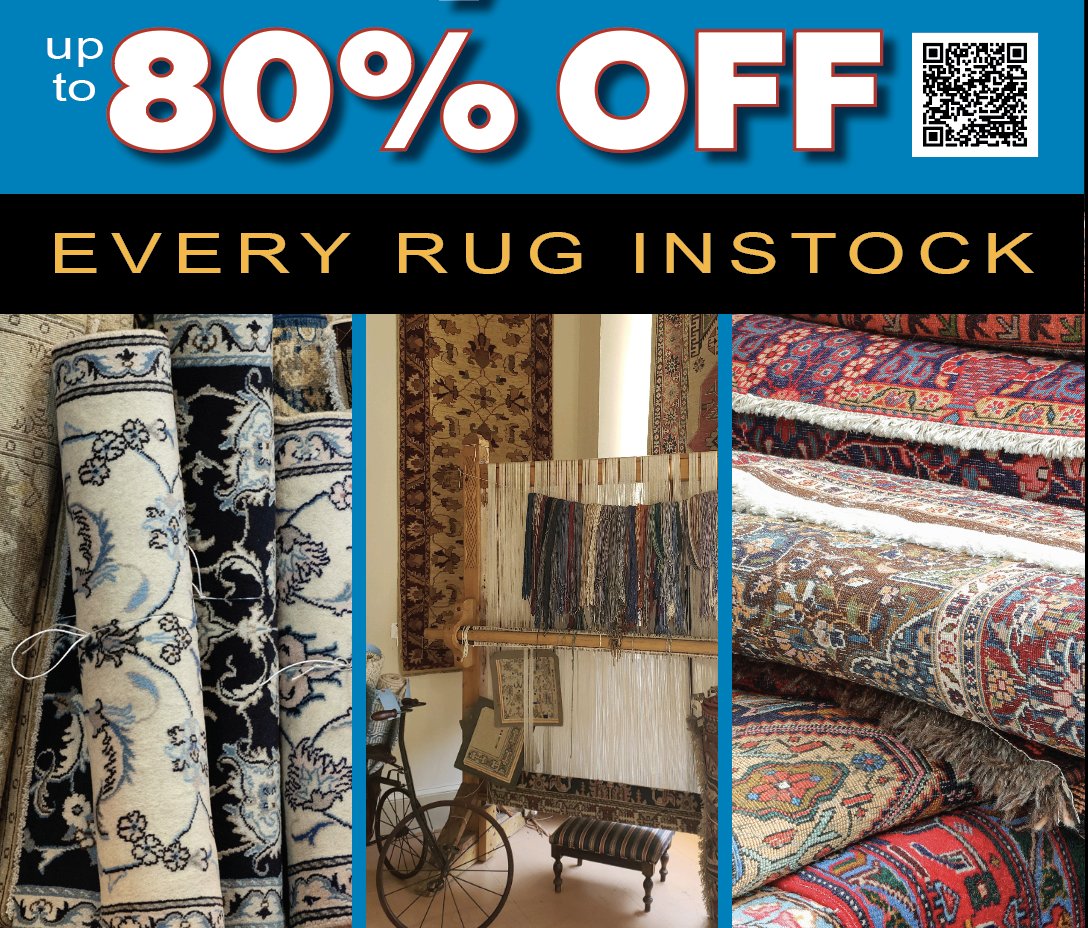 Final Sale Day!! Hurry in to get up to 80% off!
parvizianfinerugs.com
#handmaderugs #homedecor #decor #orientalrugs #parvizianrugs #parvizianfinerugs #rugsale #rugexperts #persianrugs #shoplocal