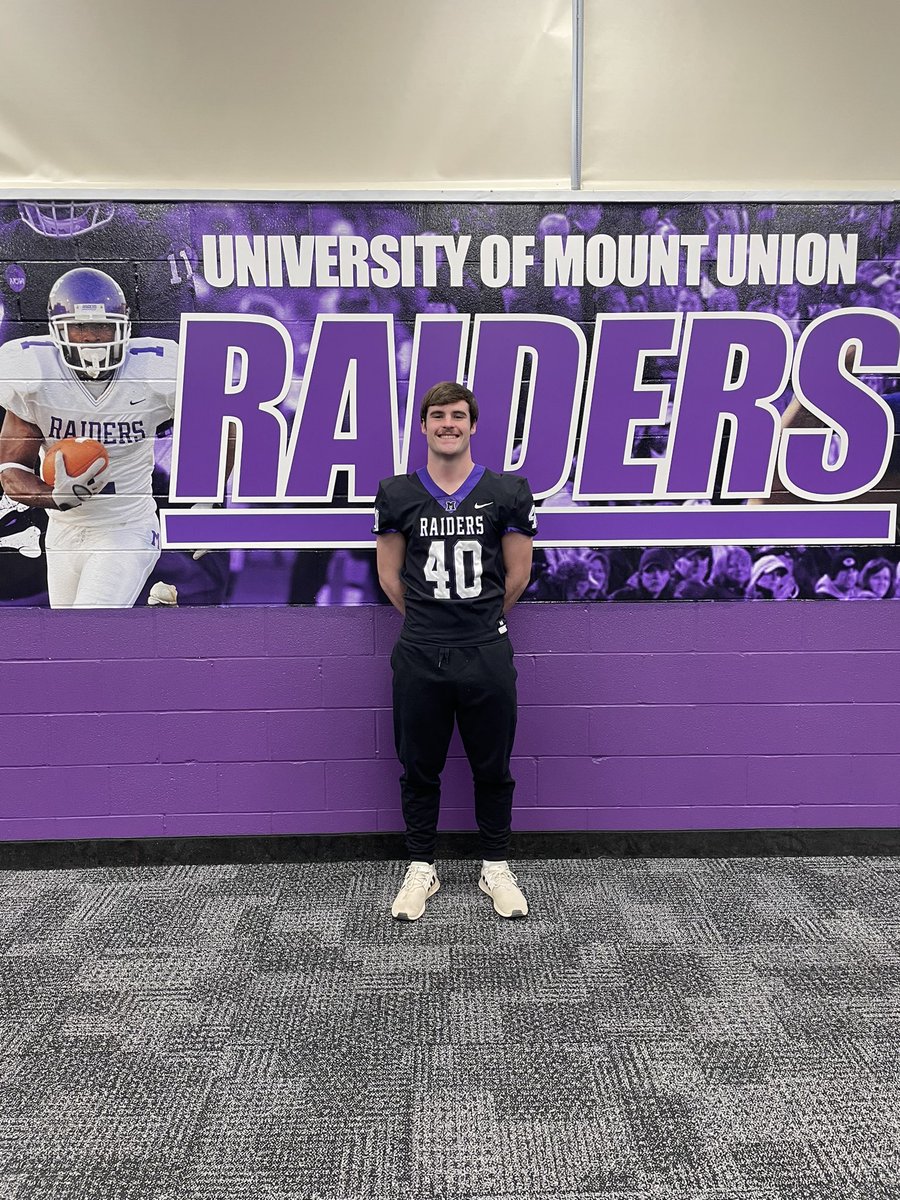 Troy_Myers_'s tweet photo. Great visit at Mount Union today! Blessed to receive another opportunity to play at the next level! @jmarkowski_8 @CoachGeoffDartt @purpleraiders https://t.co/x3ZvahHnIk
